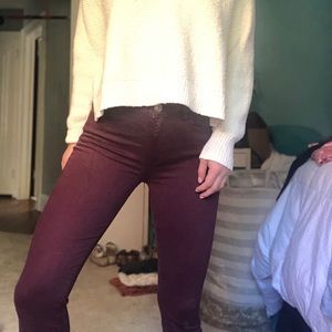 Maroon skinny jeans/jeggings
